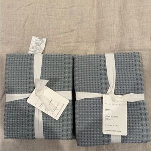 Pottery Barn Blue Honeycomb Euro Shams